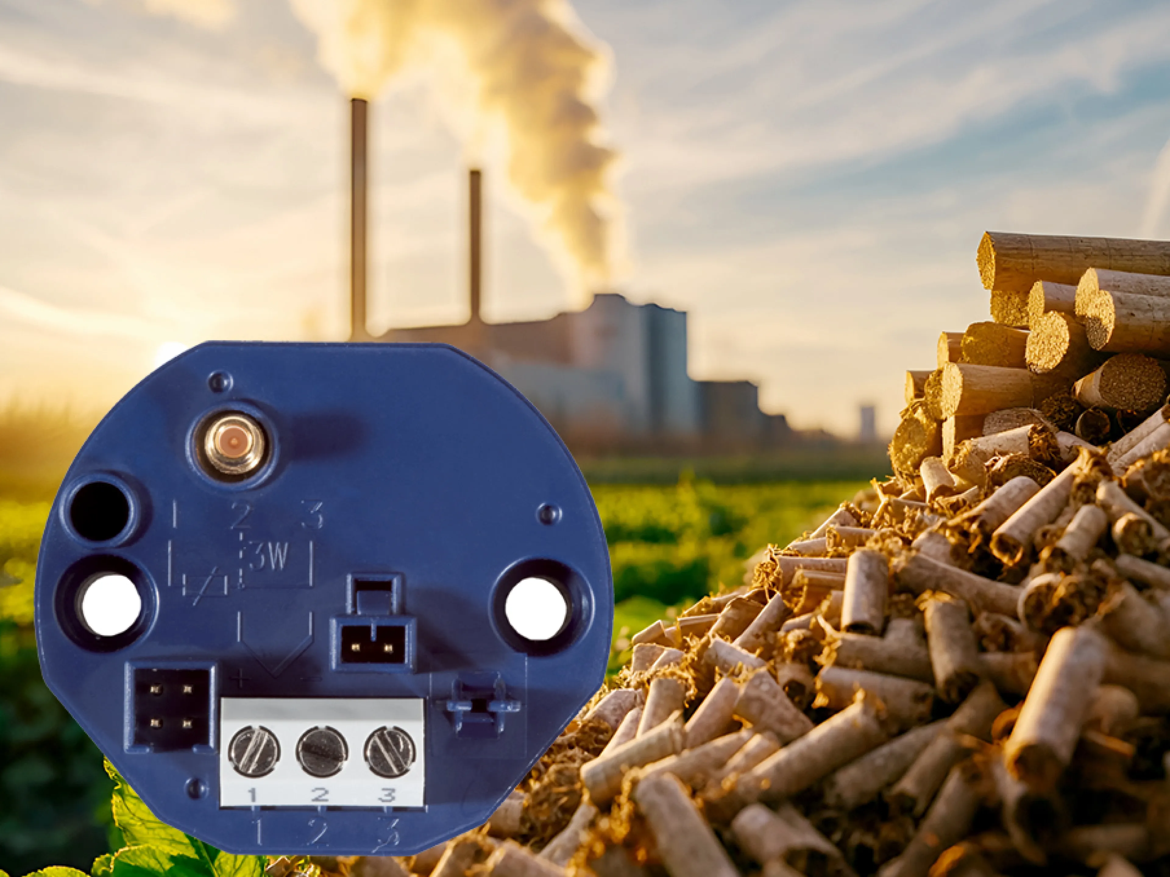 Das Brandschutz-System für die Biomasseanlage in Südschweden wurde mit dem „Jumo Wtrans B“ realisiert, einem Kopfmessumformer mit Funk-Messwertübertragung