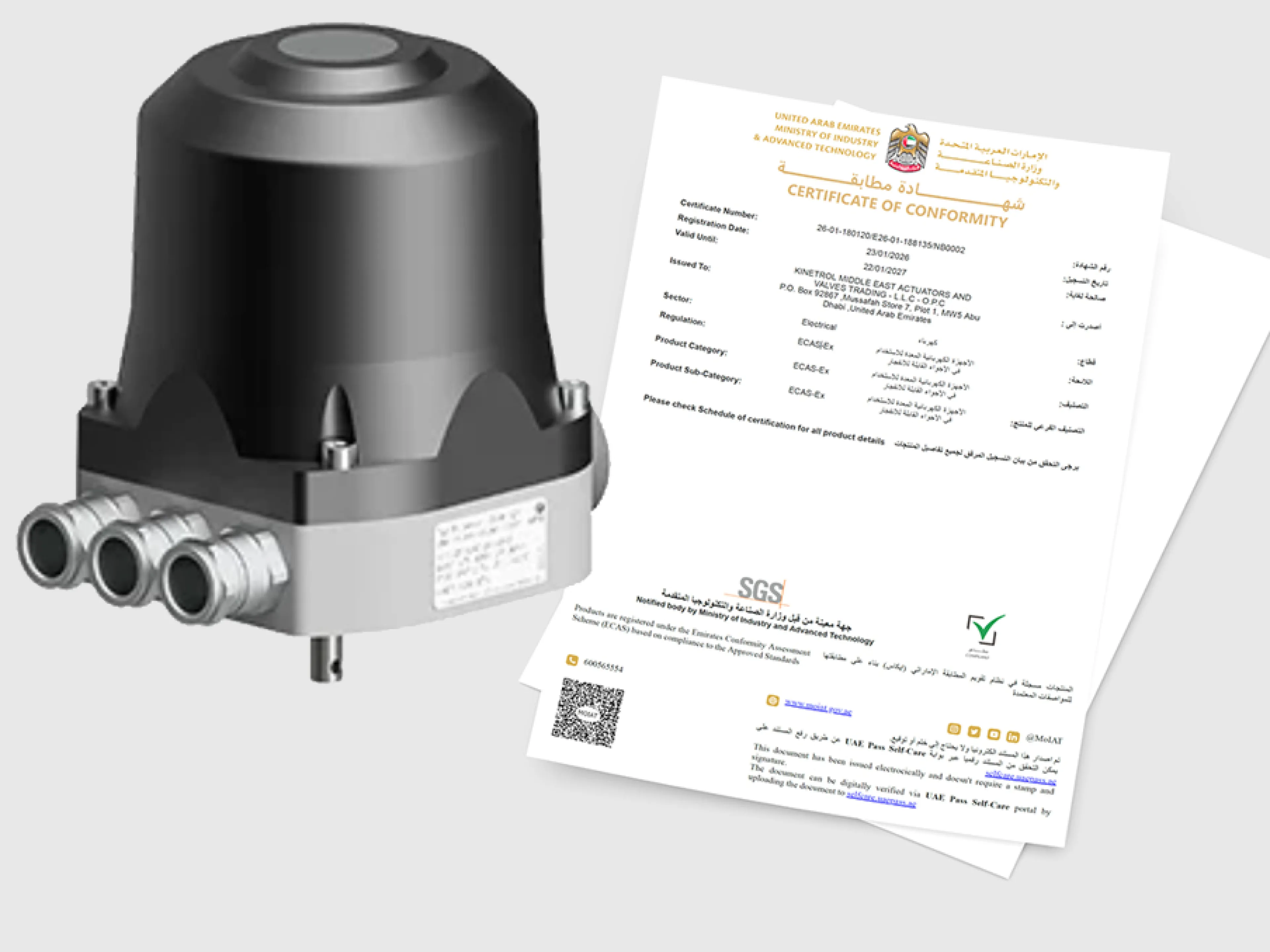 Aris Stellantriebe erhält ECAS-Zertifikat für 2026