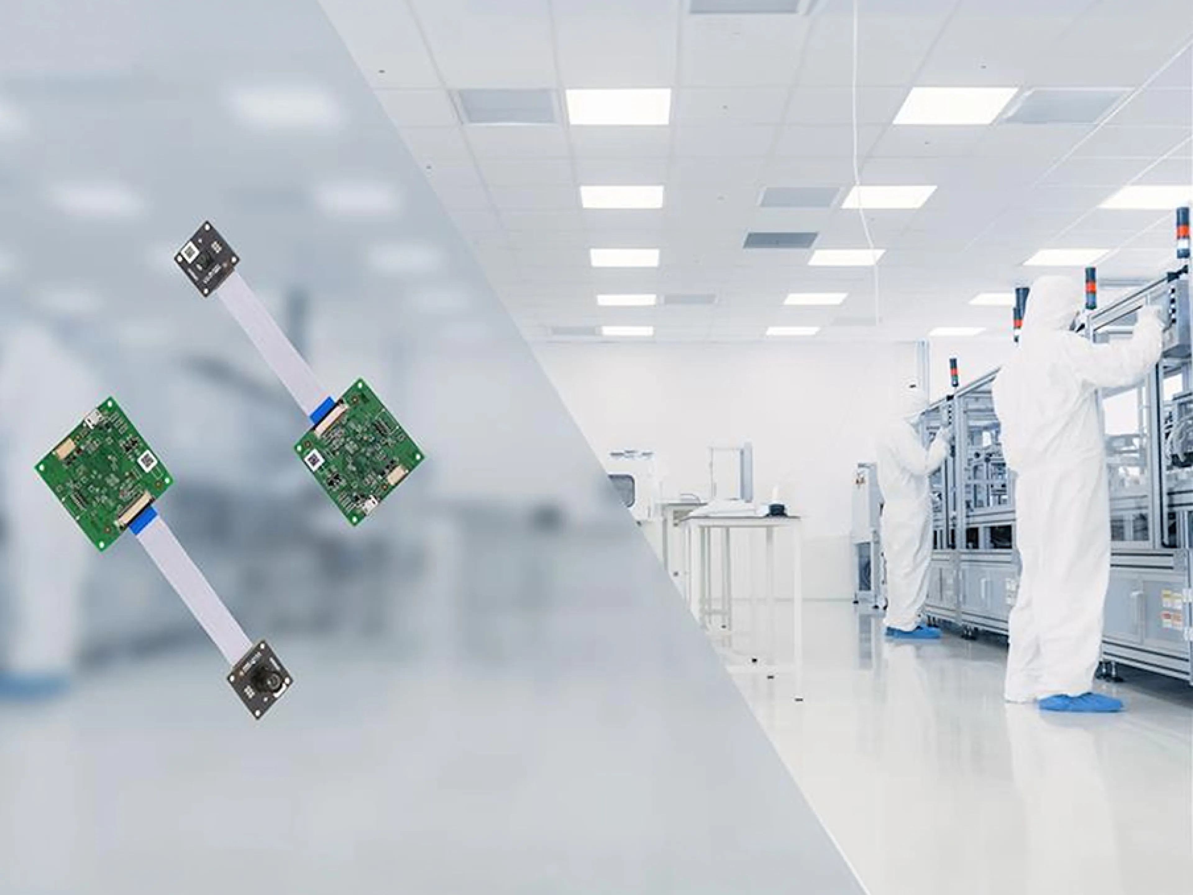 Das Kameramodul kombiniert vortrainierte KI-Modelle mit bewährter Kamerahardware, um Mitarbeiter in Reinraumanzügen zuverlässig zu erkennen
