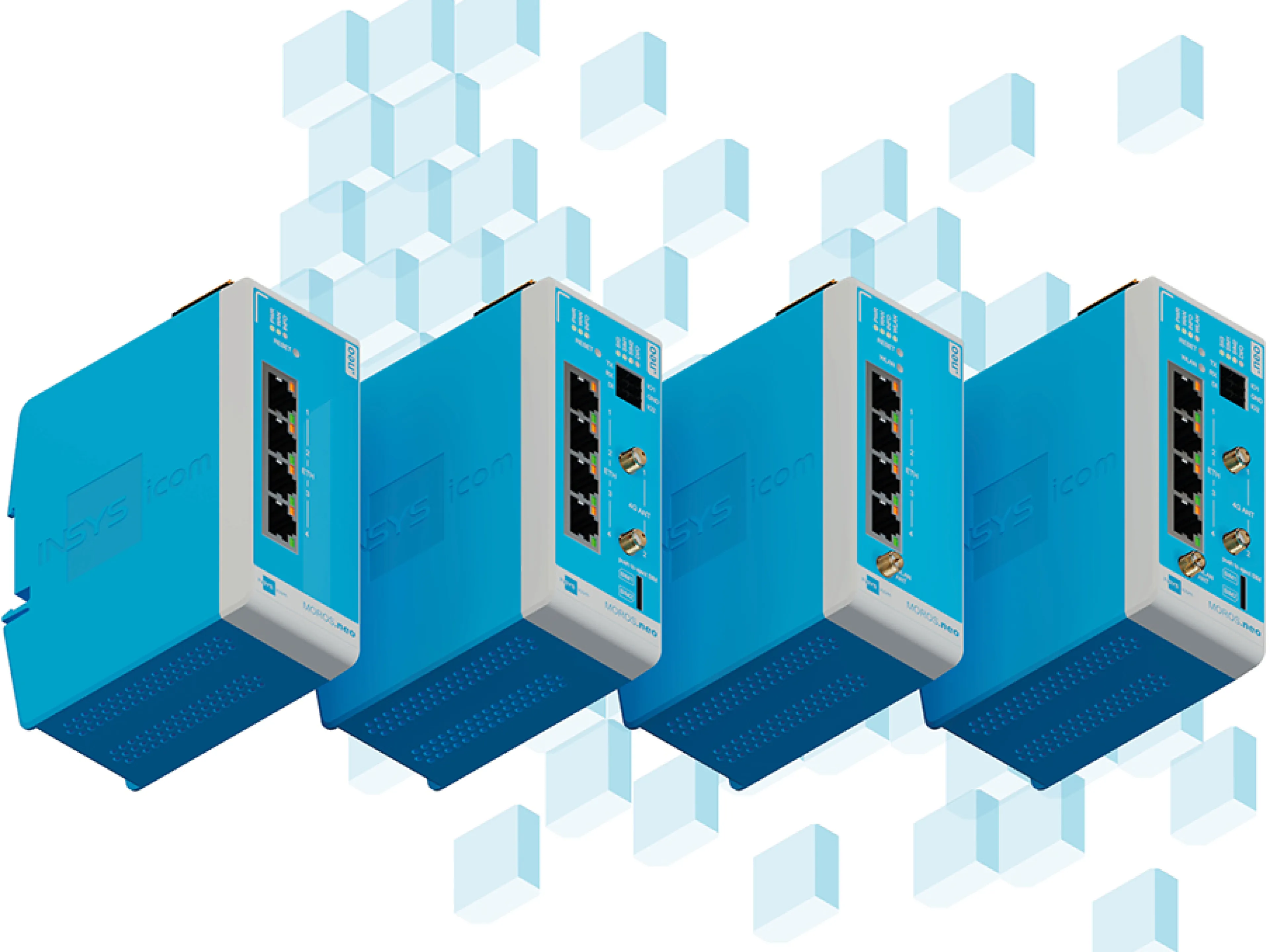 Die vier Varianten der neuen Industrierouter von Insys Icom sorgen für eine sichere Fernwartung. Die Kombination von Security by Design mit VPN- und Managementfunktionen erfüllt die steigende Sicherheitsanforderungen von CRA und NIS-2.