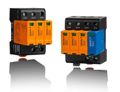 Die neuen Blitz- und Überspannungsschutzsysteme von Weidmüller in kompakter Bauform erreichen hohe Ableitwerte