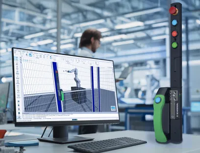 Sicherheitstechnik: Die 4-D-Modelle von Schmersal können über ein Realtime-Target an eine reale Steuerung angeschlossen werden. Dadurch kann eine virtuelle Inbetriebnahme von Maschinen und Anlagen präzise simuliert werden