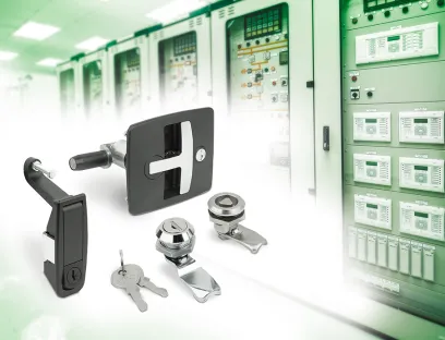 Zum Schutz sensibler Elektronik im Schaltschrank und in Schaltanlagen vor unbefugtem Zugriff und Umwelteinflüssen hat Norelem Drehriegel und Riegelverschlüsse für Standardanwendungen sowie ergonomische Schwenkhebel für größere Schaltschränke entwickelt