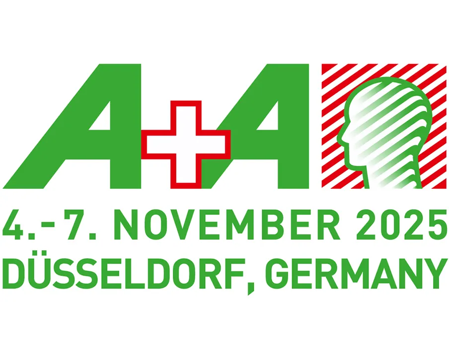 Logo A+A 2025, Bild: Messe Düsseldorf Logo A+A 2025
